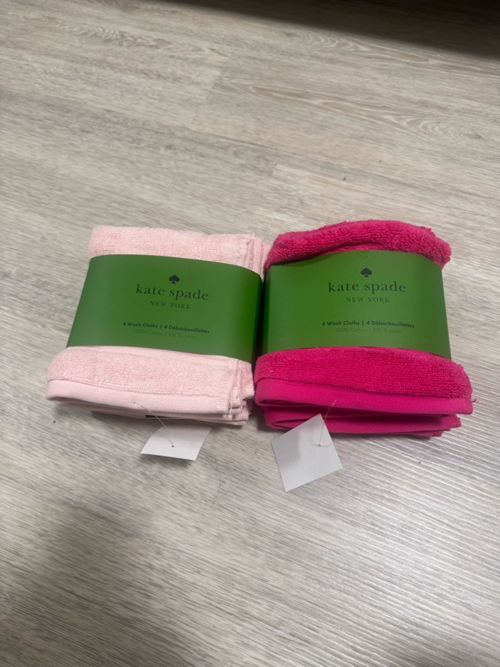 4 kate spade Pale Pink Washcloth Set - Picture 8 of 11